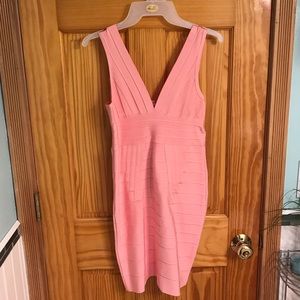 Form Fitting Curvy Pink Dress